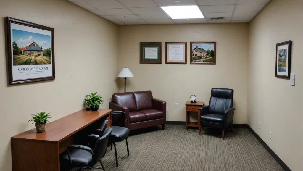 A serene therapy room at Ridgeline Recovery, the Best Addiction Treatment Columbus