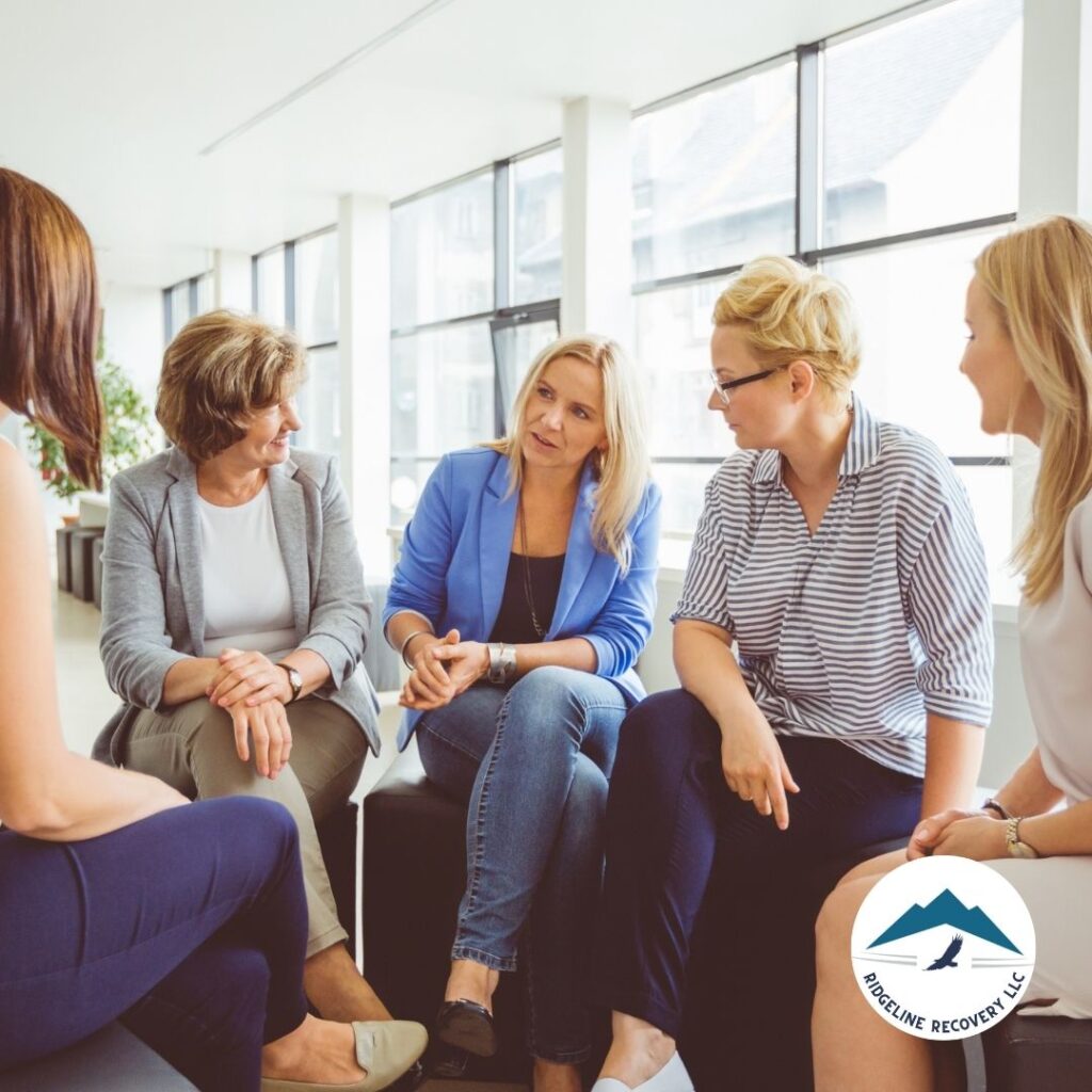 A group therapy session at an Ohio-based Addiction Therapy Services facility, where individuals share their recovery journeys.