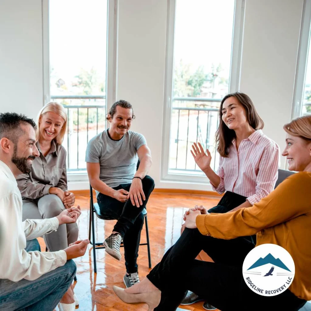 A family participating in a counseling session, emphasizing the importance of addiction therapy services in recovery support.