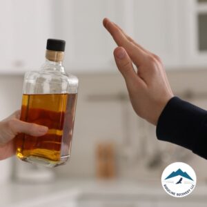 A person rejecting alcohol, symbolizing the strength to overcome addiction with the help of Suboxone addiction treatment in Columbus.