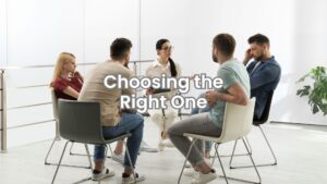 Group and individual therapy session at a drug rehab center in Columbus.