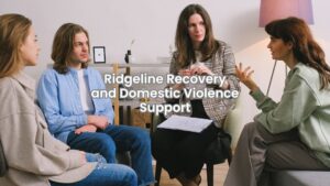 Survivors sharing stories in a domestic violence support group in Columbus.