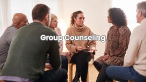 People participating in group counseling in Columbus, OH, seated in a circle.