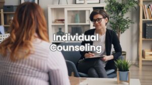 Therapist and client engaged in focused individual counseling in Columbus.