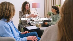 A supportive therapy group gathering during an intensive outpatient program in Columbus.