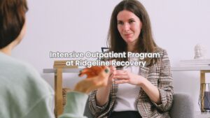 Counselor leading an intensive outpatient program session in Columbus.