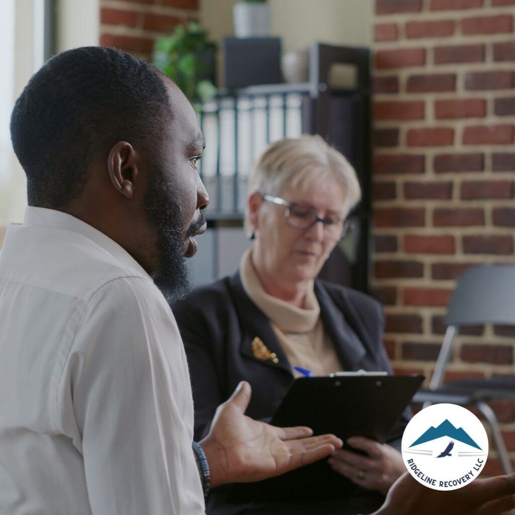 A treatment specialist demonstrating innovative therapy techniques for heroin and ecstasy addiction at an addiction treatment Columbus center.