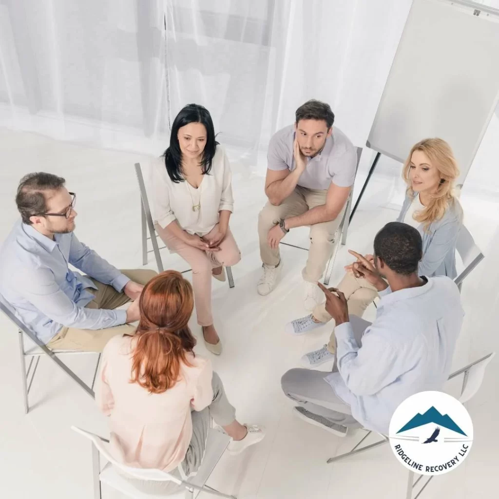 A serene therapy room with comfortable seating, symbolizing effective addiction therapy for relapse prevention.