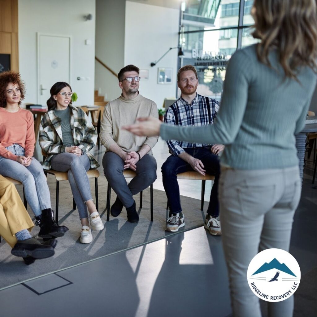 A supportive group participating in addiction treatment in Ohio, fostering connections and sharing recovery experiences.