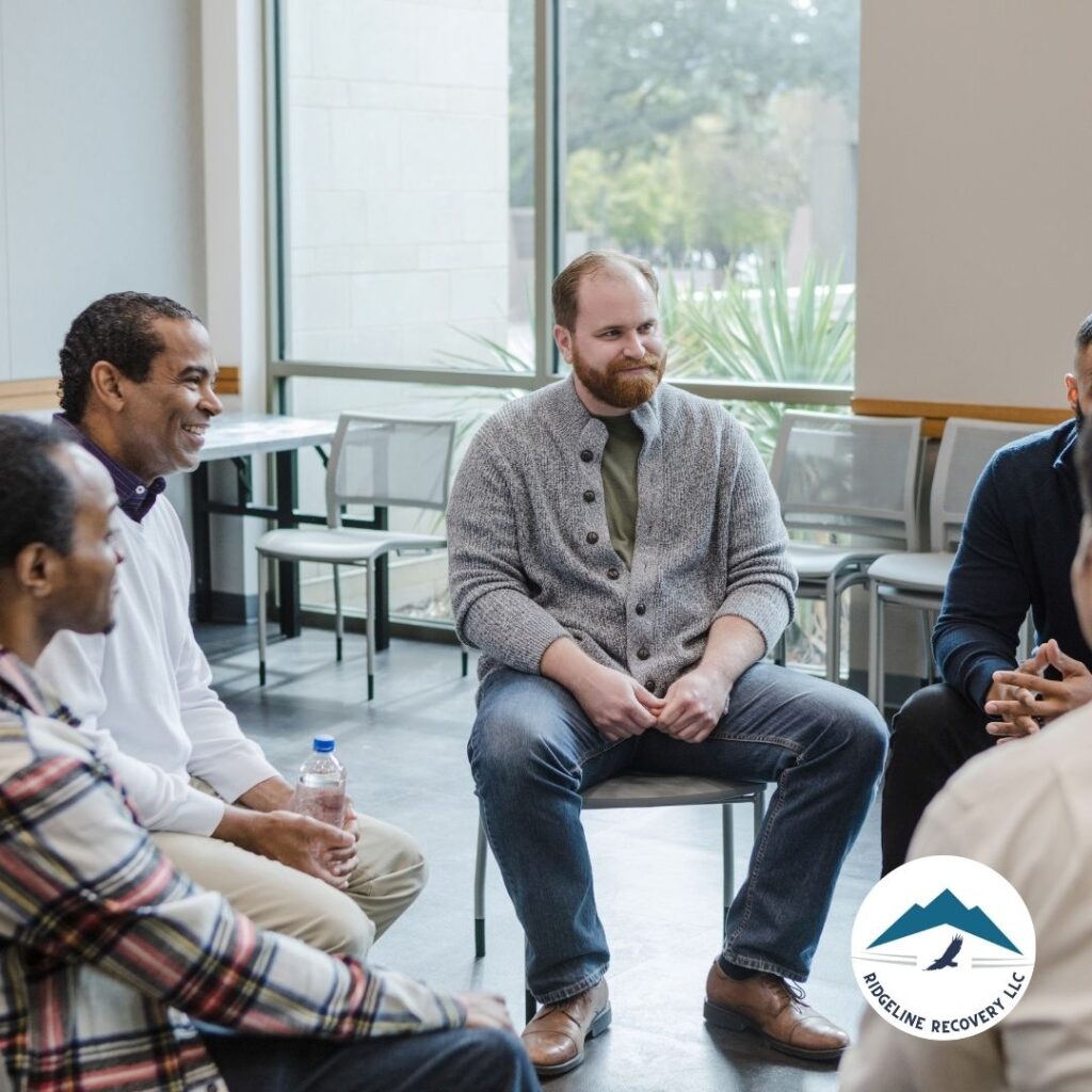 Therapist-led discussion at addiction treatment Columbus, reinforcing coping skills for sober living.