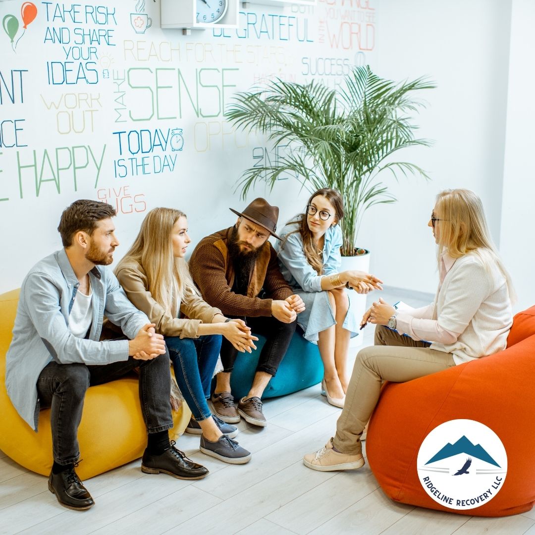 A therapy session at one of the leading residential treatment facilities in Ohio, where individuals discuss their recovery journey in a comfortable and supportive environment.