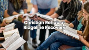 A supportive community group meeting at a Christian rehab center in Columbus.