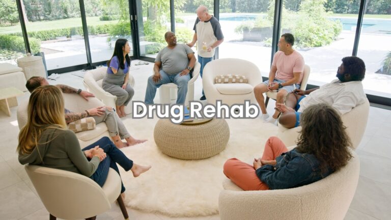 Recovery community members sharing progress in a Columbus drug rehab center.