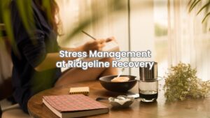 Licensed therapist in Columbus offering stress management counseling to a client.