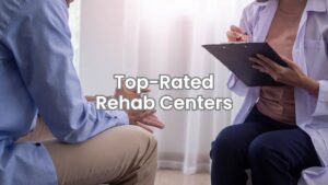 Therapist and client engaged in a one-on-one counseling session at a Columbus rehab center.