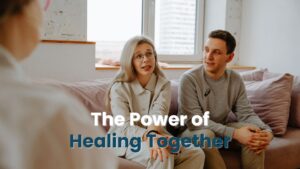 Couple sharing their experiences during addiction therapy at a couples rehab center in Ohio.