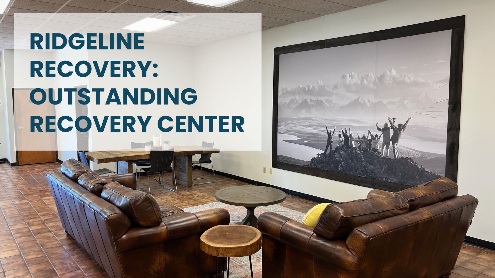 Best Addiction Recovery Center. A welcoming image of the recovery center's common area, designed for patient comfort and group interaction. The large mural and cozy seating create a peaceful atmosphere, helping clients feel at ease during their journey. This inviting setting contributes to the reputation as the best addiction recovery center by prioritizing a patient-centric, supportive environment.