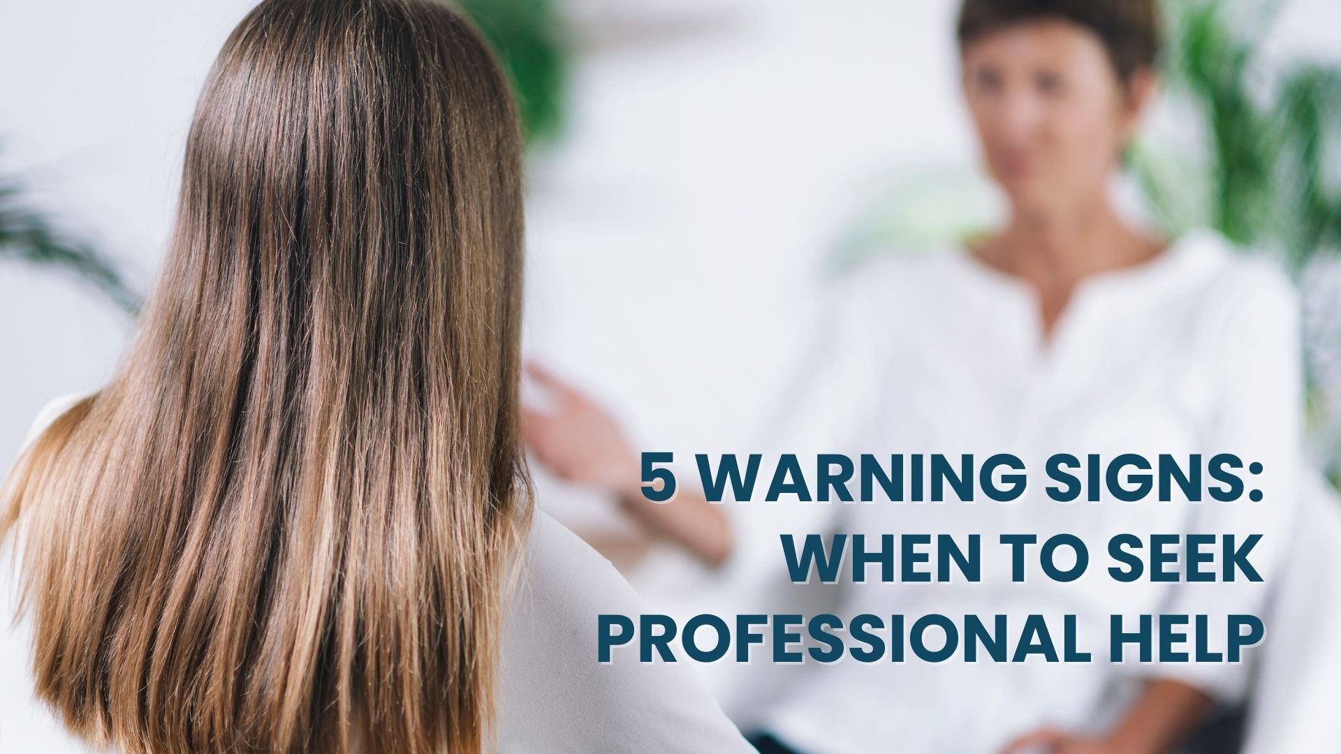 Back view of a woman in a therapy session with text overlay about healing for a high functioning addict.